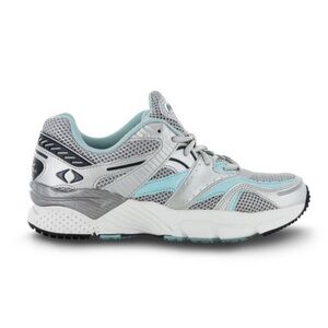 APEX Women's Boss Runner Active Shoe X-Last - Silver/Sea Blue Size 7.5 X-Wide